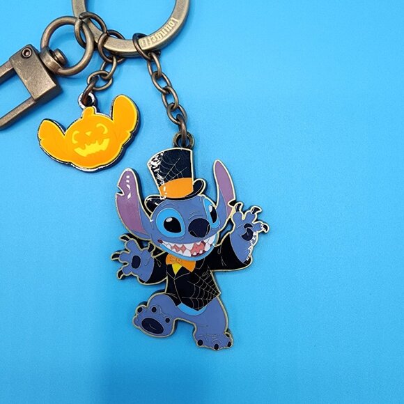 Loungefly Disney Lilo and Stitch Halloween Pumpkin Keychain Charm NEW - Picture 11 of 12